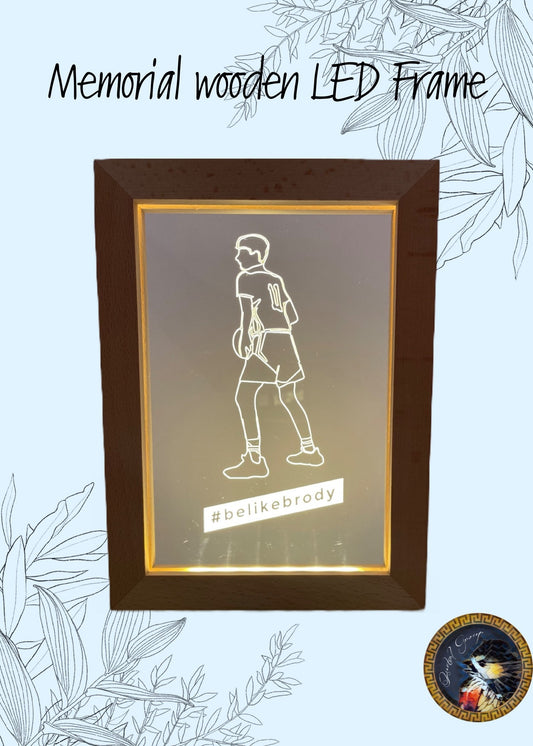 In loving memory gift, Memorial lightnframe, Sympathy Fingerprint Engraved Memorial light, Customized memorial light