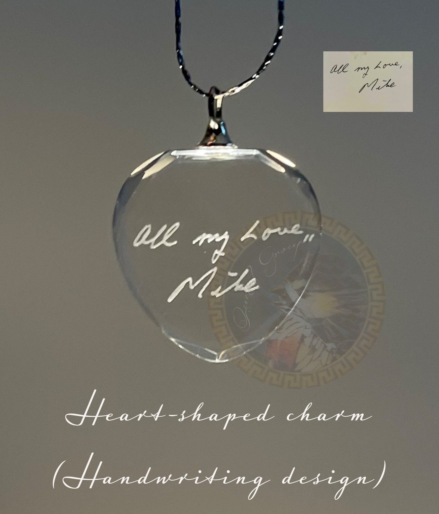 Handwriting Charm, Memorial, Sympathy Engraved, Handwriting Keepsake, handwriting engraving, In Memory of Ornament, Grieving