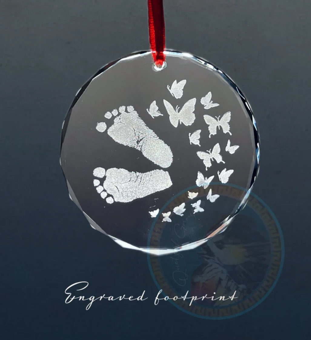 Lost of a child, Butterfly Memorial Ornament, Butterflies Memorial, infant Memorial Ornament, footprint, Butterfly Remembrance, Grieving