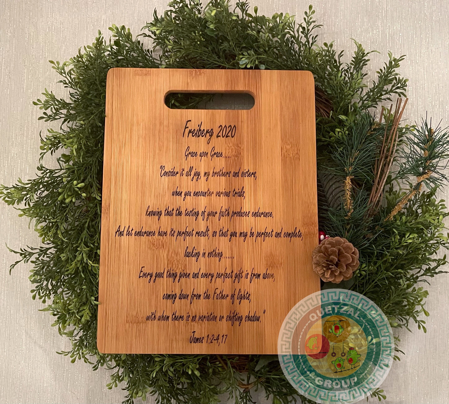 Top Selling Custom Recipe Bamboo Cutting Board 12”x9” Upload your Own Recipe