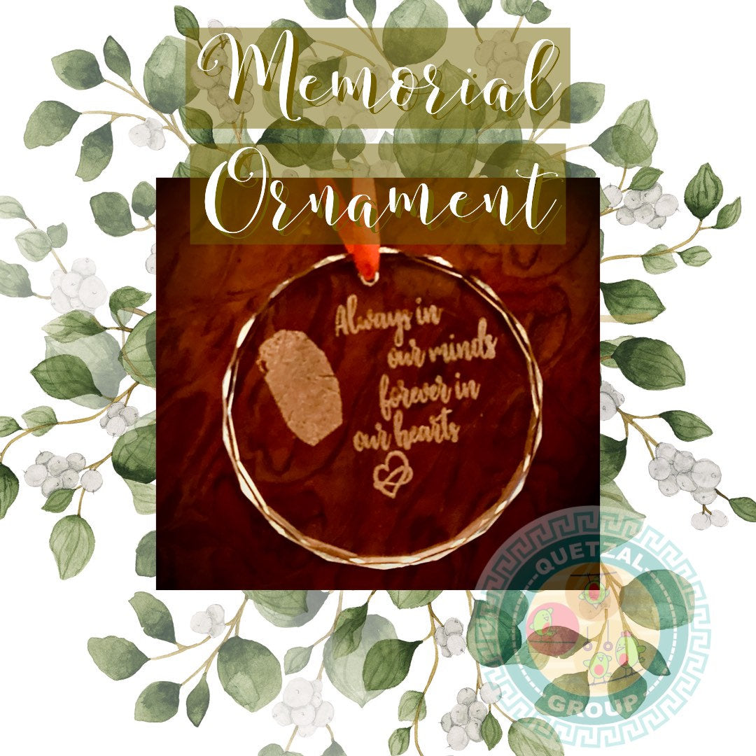 Loss of Parent Gift ornament, Death of relative, Condolences, Mourning, Grieving, Passing, Sympathy Gift, Multiple engraving Styles