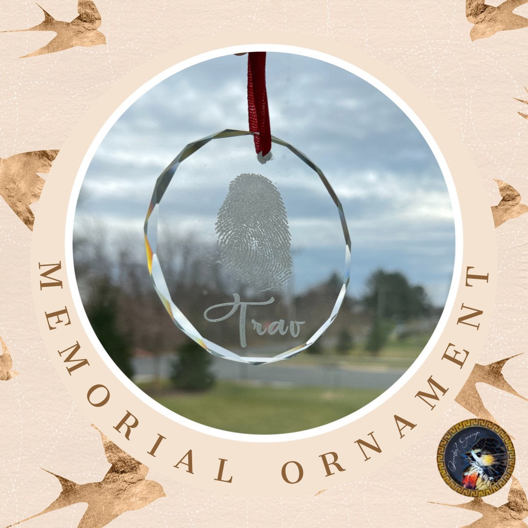 Loss of Parent Gift ornament, Death of relative, Condolences, Mourning, Grieving, Passing, Sympathy Gift, Multiple engraving Styles