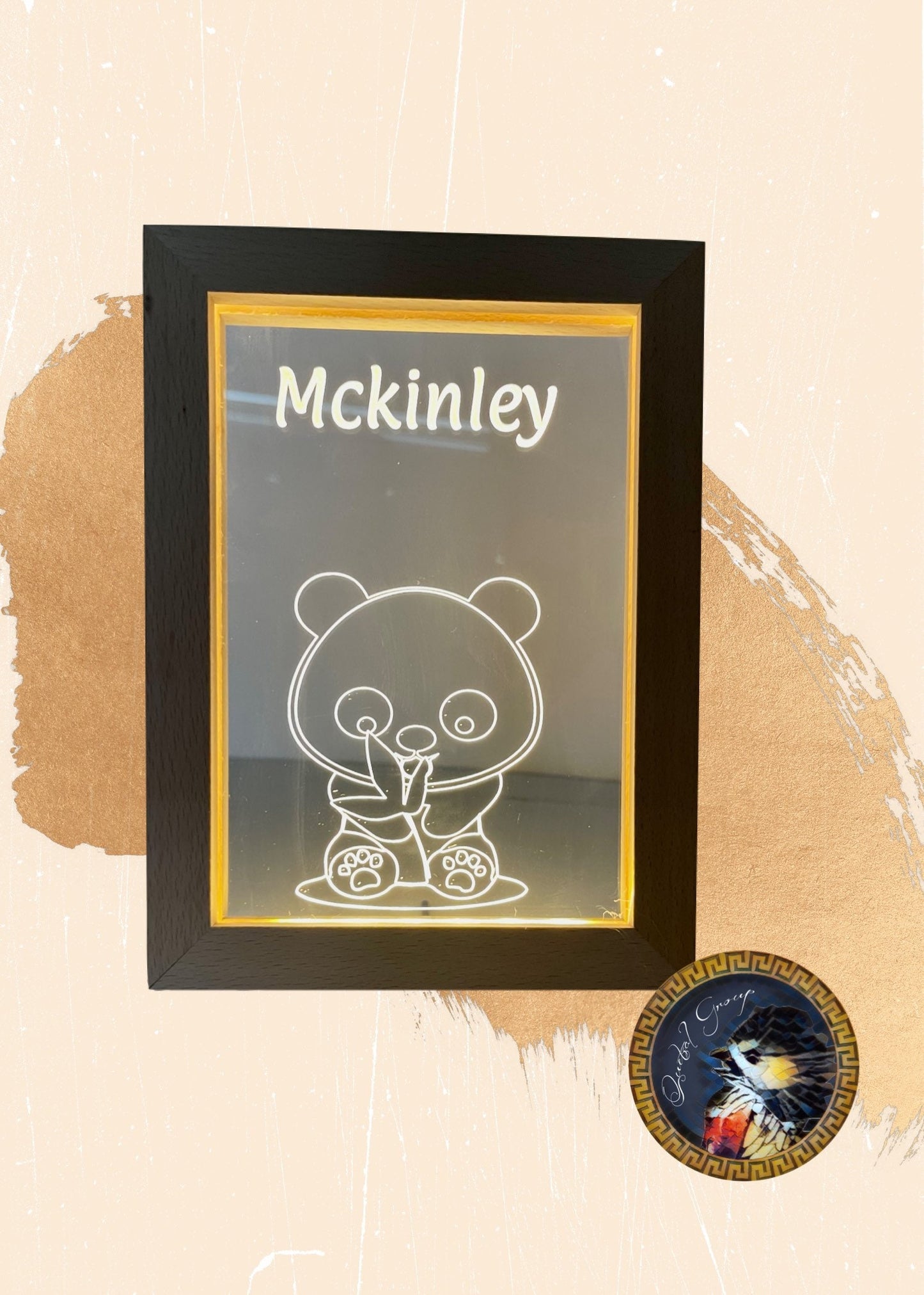 Custom night light, Custom wooden photo frame LED night light, Personalized photo lamp, anniversary gift, wedding frame, memorial frame