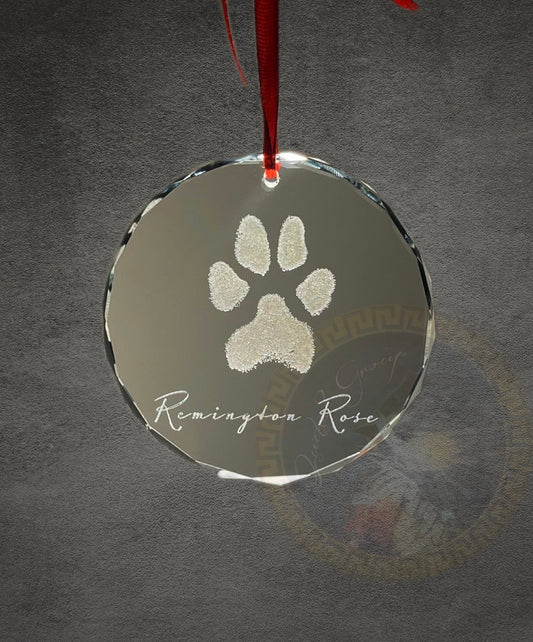 Memorial Pet, Loss of Pet ornament, Paw print, Death of pet, Condolences, Mourning pet, Grieving, Sympathy Gift, Pet Lover, paw print gift