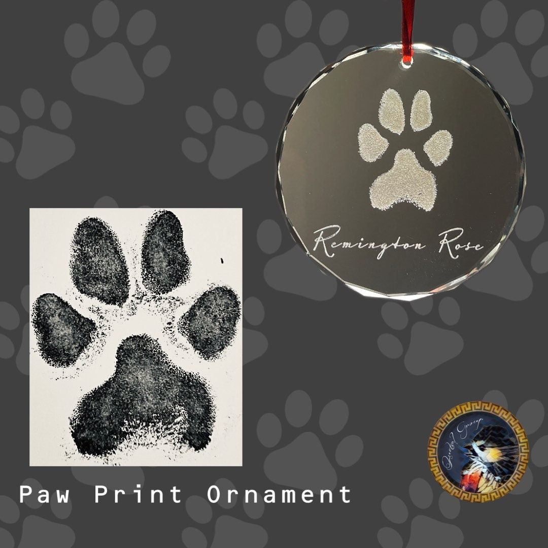 Memorial Pet, Loss of Pet ornament, Paw print, Death of pet, Condolences, Mourning pet, Grieving, Sympathy Gift, Pet Lover, paw print gift