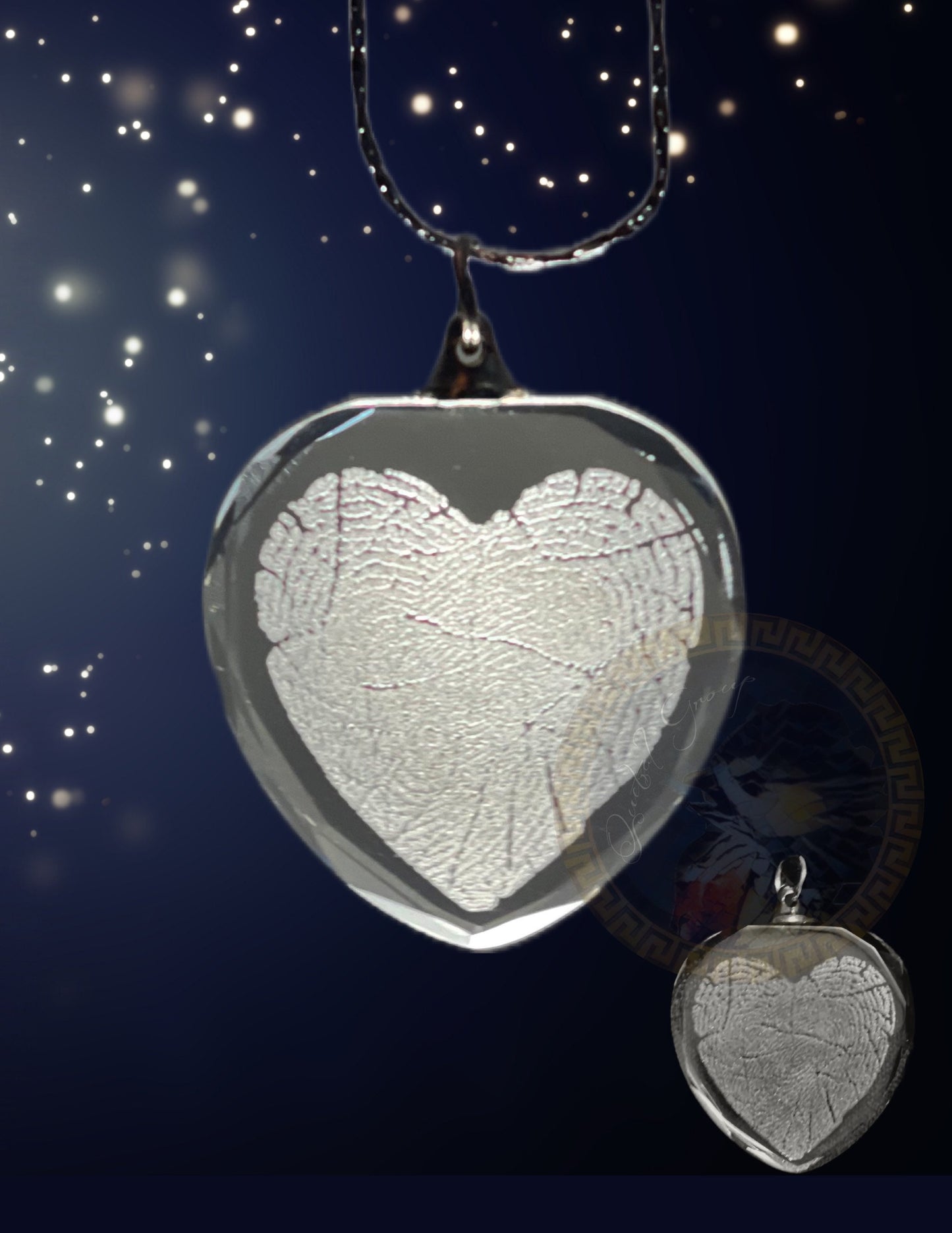 Fingerprint hearts, Loss of Parent Gift ornament, Death of relative, Condolences, Mourning, Grieving, Passing, Sympathy Gift, loss of spouse